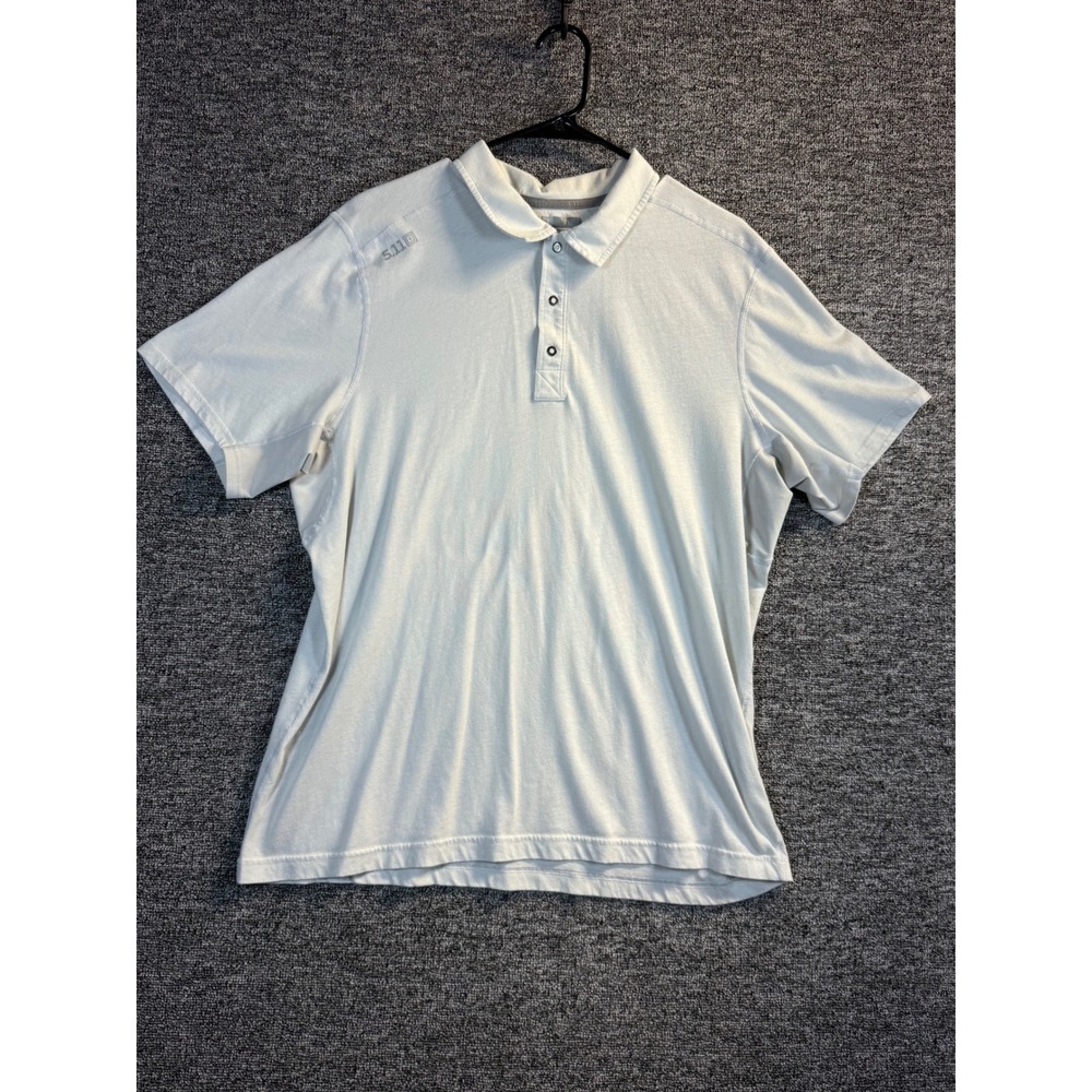 5.11 Tactical Mens XL Gray Short Sleeve Snap Placket Performance Polo Shirt